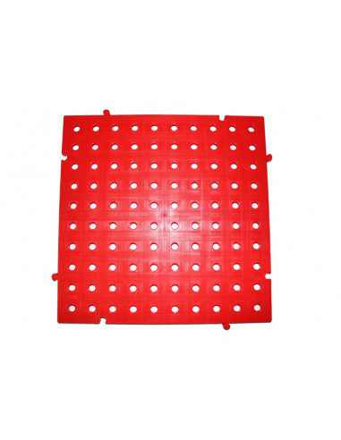 M2. PAVIMENTO PLACAS PVC REJILLAS 50X50X2,5 CMS COLOR ROJO