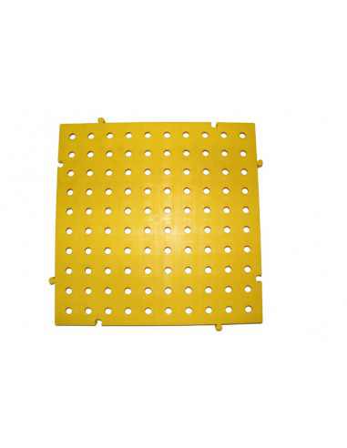 M2. PAVIMENTO PLACAS PVC REJILLAS 50X50X2,5 CMS COLOR AMARILLO